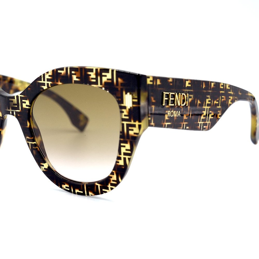 FENDI FF0435/S H7P PATERN HAVANA SUNGLASSES - Picture 7 of 8